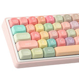 Pbt Keycaps 126 Keys Moa Profile Cute Keycap Dye-Sublimation Rainbow Candy Keycaps Set Custom Keycap For Cherry Gateron Mx Swithes Mechanical Keyboards (Only Keycaps)