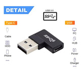 Usb C To Usb 3.0 Connector Flat 90 Degree Right Angled Data Adapter