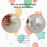 Chrome & Confetti Balloon Set: Navy, Black, White Party Decor (100pcs, 12")