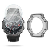 Watch Screen Protector Compatible For Amazfit T-Rex 3, Tempered Glass Film Anti Scratch High Definition Full Coverage And Soft Tpu Protective Case