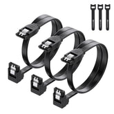Cable Matters 3-Pack 90 Degree Right Angle SATA Cable 18 Inches (6.0 Gbps SATA