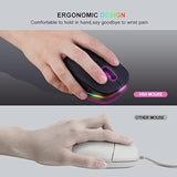 Wireless Mouse,2.4Ghz And Bt 5.1 Dual Mode Fast Switching Connection 13 Rgb Ba
