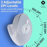 Wireless Silent Ergonomic Vertical Mouse - Dual Mode 2.4G/Bluetooth, Rechargeable Type C, Pain Relief For Office And Home Use, Compatible With Laptop & Pc (Blule)