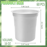 60 Pack 16 Oz Aluminum Drinking Cups,Reusable Metal Cups,Silver Aluminum Party Cups Beer Cups Suitable For Family Gatherings,Entertainment Parties