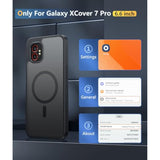 For Samsung-Galaxy Xcover 7-Pro Case: For Xcover 6 Pro Case Magnetic Translucent Matte Shockproof Slim Phone Cover - Military Grade Drop Proof Hard Back Anti-Fingerprint Protective Case