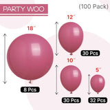 Mauve Boho Balloons 100 Pcs Different Sizes Of 18 12 10 5 Inch Dusty Pink Balloon Arch Kit Garland For Baby Shower Bridal Shower Princess Wedding Birthday Party Decorations Pink-F02