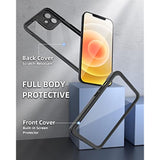 iPhone 12 Mini Waterproof Shockproof Case with Built-In Screen Protector Black