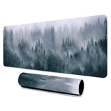 Forest Large Mouse Pad Nature Aesthetic Plants Jungle Trees Gaming Long Xxl Mouse Pad For Women Desk 31.5X11.8 Inches Bddwmn2 (Black)