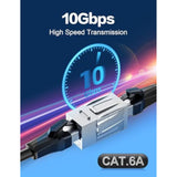 Cat6A Coupler Rj45 Coupler Ethernet Coupler In Line Zinc Alloy Cable Extender