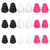 Earbud Tips Triple Flange Covers, 9 Pairs S/M/L Size Noise Isolating Silicone Cushion With 3.8Mm Connector Hole, Fit For Most In-Ear Earphones