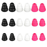 Earbud Tips Triple Flange Covers, 9 Pairs S/M/L Size Noise Isolating Silicone Cushion With 3.8Mm Connector Hole, Fit For Most In-Ear Earphones