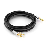 Silverback Speaker Wire by Sewell with Silverback Banana Plugs, 10 ft ,12 AWG, OFC, 259 Strand Count, Terminated
