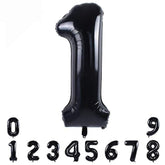 40-Inch Black Number Balloons 0–9 Foil Helium Birthday Party Decorations