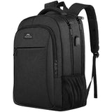 Business Laptop Backpack, 15.6 Inch Travel Laptop Bag Rucksack With Usb Charging Port, Waterresistant Bag Daypack For Work College Computer Men Women Backpack, Black