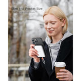 Portable Charger With Built-In Cable, 5000Mah Slim Power Bank, Usb-C In & Out Port Battery Pack Port For Iphone 16/15/15 Pro/15 Plus/14/13/12/X,Android, Samsung-White