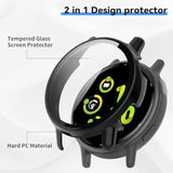 Intended For Garmin Vivoactive 5 Screen Protector With Tempered Glass Film Hard Pc Bumper Full Cover Shell Smartwatch Accessories For Garmin Vivoactive 5 Case (Black&Black)