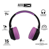 Altec Lansing Kid Safe Noise Cancelling Wireless Headphones 15H Battery, 85dB Volume Limit, Foldable Design Powerful Sound, Active Noise Cancellation Perfect for Kids Ages 7+
