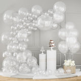 151PCS Clear Balloon Garland Kit – 18/12/10/5" Transparent Balloons for Party Decor