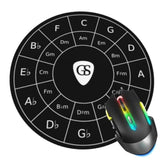 Circle Of Fifths For Musicians Mouse Pad, Music Mouse Pads For Desk, Stitched Edge Mousepad With Non-Slip Rubber Base, Gaming Mouse Mat For Computer Laptop Home Office