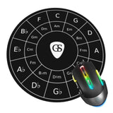 Circle Of Fifths For Musicians Mouse Pad, Music Mouse Pads For Desk, Stitched Edge Mousepad With Non-Slip Rubber Base, Gaming Mouse Mat For Computer Laptop Home Office