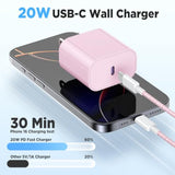 3-Pack 20W USB-C Fast Chargers with Braided Cables for iPhone 15/16 & iPad