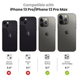 For Iphone 13 Pro/Iphone 13 Pro Max Camera Lens Protector Bling, Protection Camera Cover Tempered Glass Screen Protector Diamond Metal Individual Ring For 13Pro 6.1" / 13 Promax 6.7 Inch 2021