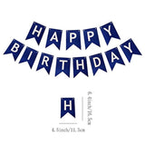 Blue Happy Birthday Banner DIY Party Decoration