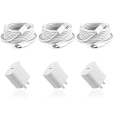 For Samsung Super Fast Charger,Samsung Charger Fast Charging Block,3Pack 20W Usb C Wall Charger,10Ft Quick Usbc Cable For Samsung Galaxy S20 Ultra/S24/S23/S22/S21/S20/A14/A54/Z Fold 6/5/Z Flip 6/5