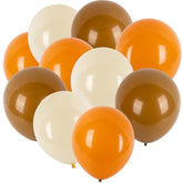 Fall Balloon Garland Arch: 100 Orange, Brown, White Latex Balloons