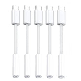 5 Pack Usb C To Headphone Jack Adapter,Usb C To 1/8 Inch Audio Adapter Compatible With Iphone 16 15 Samsung Galaxy S25,S24,S23 Ultra, Note 20, Ipad Pro, Macbook, Pixel Xl And More