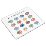 It Is Okay To Feel Mouse Pad Feelings Emotions Mental Health Non-Slip Gaming Rubber Base Mousepad For Computer Laptop Home Desk Decor Therapy Office Psychology Therapist Gift 10X12 Inch