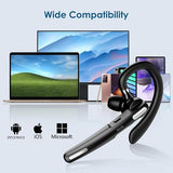 Bluetooth Headset, Wireless Bluetooth Earpiece V5.3 Hands-Free Earphones with Built-in Mic for Cell Phone/PC Tablet/Laptop Computer, Headphones for