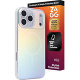 ZAGG Milan Snap Case for iPhone 17 Pro Max - Iridescent, Graphene Strengthened Phone Case with Drop Protection (13ft/4m), Textured Edges & Sparkle Design, MagSafe Charging Compatible