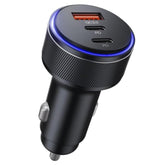 AKNSN 90W USB-C & USB-A Car Charger, 3-Port Fast Charging, PD3.0 & QC3.0, Compatible with iPhone 16/15/14/13 Pro Max, iPad, MacBook, Samsung, Google Pixel, More