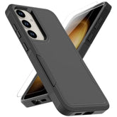 For Samsung Galaxy S25 Plus Case: Dual Layer Protective Heavy Duty Cell Phone Cover Shockproof Rugged With Screen Protector - Military Protection Bumper Tough - Samsung Galaxy S25+ Plus 2025, Black