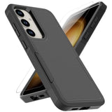 For Samsung Galaxy S25 Plus Case: Dual Layer Protective Heavy Duty Cell Phone Cover Shockproof Rugged With Screen Protector - Military Protection Bumper Tough - Samsung Galaxy S25+ Plus 2025, Black