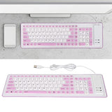 Roll Up Keyboard, Foldable Silicone Keyboard 103 Keys Usb Wired Waterproof Mut