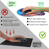 Majestic Dragon Pattern Ergonomic Mouse Pad With Wrist Support, Cute Computer Desk Mouse Pad Set With Gel Wrist Rest For Office Gaming, Soft Non Slip Girly Mousepad For Women