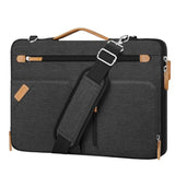 MOSISO 360 Protective Laptop Shoulder Bag, 15-15.6 inch Computer Bags Compatible with MacBook Pro 16, HP, Dell, Lenovo, Asus Notebook, Side Open Messenger Bag with 4 Accessory Pockets & Belt, Black