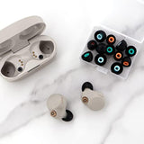 6 Pairs Replacement Ear Tips Buds For Wf-1000Xm5 / Wf-1000Xm3 / Wf-C700N / Wf-C500, Eartips Earbuds Flexible Soft Silicone Rubber Skin Accessories Compatible With Sony Wf-1000Xm4 - S/M/L Black