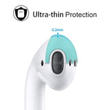 (Fit In Case)Silicone Protecitve Tips Ear Skins And Covers Replacement Anti Slip Soft Eartips Compatible With Apple Airpods 1 & 2 Or Earpods Headphones/Earphones/Earbuds (3 Pairs Clear)