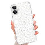 Magnetic For Iphone 16 Case, Compatible With Magsafe, Anti Yellowing, Cute Cheetah Print For Design For Women Girls, Slim Shockproof Tpu Cover For Iphone 16 (Clear)