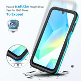 For Samsung Galaxy A16 5G Case, Ip68 Waterproof Dustproof, Built-In Screen Protector, Rugged Full Body Shockproof Protective Cover For Samsung A16 5G /4G 6.7", Blue/Clear