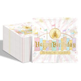80 Pcs Princess Castle Birthday Paper Napkins Happiest Birthday On Earth Disposable Napkins Pink Pastel Rainbow Castle Napkins For Girls Birthday Party Supplies Table Decor