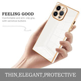 Case Compatible With Iphone 15 Pro Max Luxury Cute Plating Design Case Full-Body Anti-Scratch Shockproof Bumper Protective Cover For Iphone 15 Pro Max 6.7 Inch White