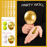 50-Pc Metallic Gold Mini Latex Balloons 5-Inch for Party and Celebration Decor