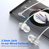 3.5mm Headphone Wired Earbuds for Chromebook Laptop,Noise Isolating Earphone with Microphone for iPhone 6 5S/iPad/ A25 A15,1.8M Long Cord Plug
