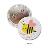 40 Pack Bee Gender Reveal Button Pins, Team Boy Girl Button Pins For Gender Reveal Party Games Baby Shower Party Ideas
