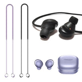 2 Pcs Anti Lost Rope Earbuds Cover For Galaxy Buds Pro Replacement Ear Tips For Samsung Galaxy Buds Pro Earbuds Black+Purple