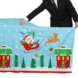 Christmas Party Supplies - Christmas Santa-Themed Disposable Tablecloth - Includes 3 Pack Of 54X108Inch Waterproof Plastic Table Covers - Perfect Merry Christmas Party Decorations